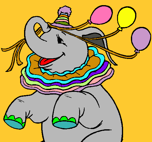 Elefante con 3 globos