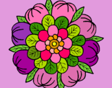 Dibujo Mandala floral pintado por franbell