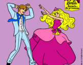 Dibujo Barbie bailando con un amigo pintado por gloriavalent
