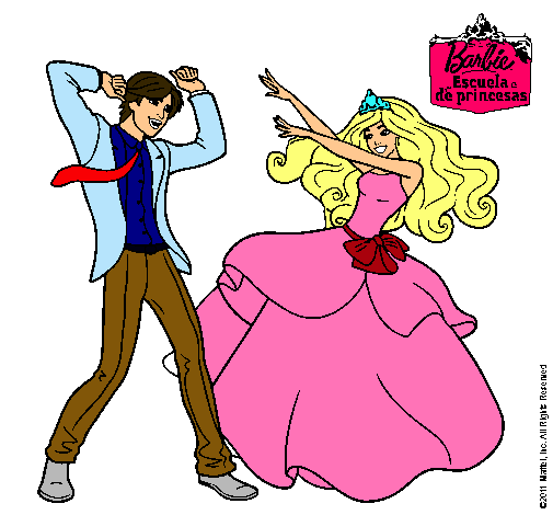Barbie bailando con un amigo