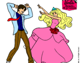 Dibujo Barbie bailando con un amigo pintado por chagiton