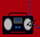 Dibujo Radio cassette 2 pintado por w205a