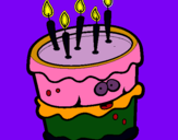 Dibujo Pastel de cumpleaños 2 pintado por dorico