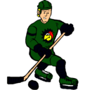 Dibujo Jugador de hockey sobre hielo pintado por Tivin