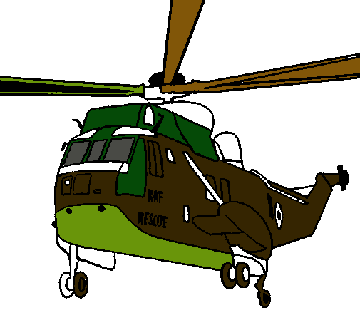 Dibujo Helicóptero al rescate pintado por francesc
