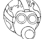 Dibujo Tierra con máscara de gas pintado por Edgar_pa
