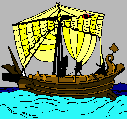 Dibujo Barco romano pintado por PEPITAYO5