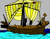 Dibujo Barco romano pintado por PEPITAYO5