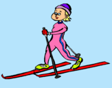 Dibujo Esquí de fondo pintado por yooooooooooo