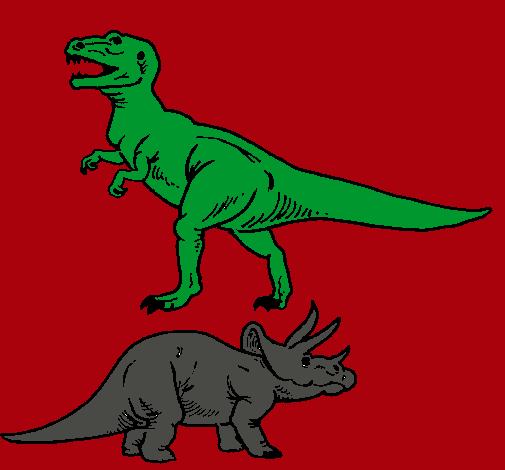 Triceratops y tiranosaurios rex