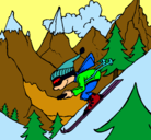 Dibujo Esquiador pintado por PEPITAYO5