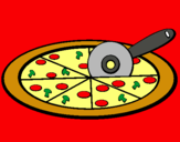 Dibujo Pizza pintado por bartman