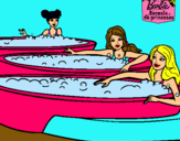 Dibujo Barbie y sus amigas en el jacuzzi pintado por Nikii0109