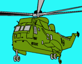 Dibujo Helicóptero al rescate pintado por Comas