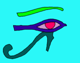 Dibujo Ojo Horus pintado por merceee