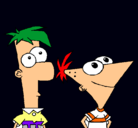 Dibujo Phineas y Ferb pintado por sandritah