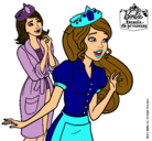 Dibujo Barbie con una corona de princesa pintado por 444444444444