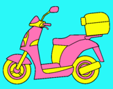 Dibujo Ciclomotor pintado por otono