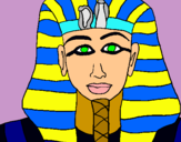 Dibujo Tutankamon pintado por danani