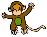 Dibujo Mono pintado por kono