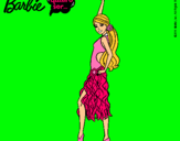 Dibujo Barbie flamenca pintado por sonora