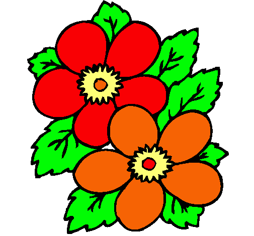 Dibujo Flores pintado por uvas