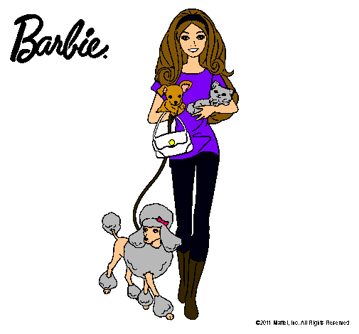 Barbie con sus mascotas