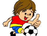 Dibujo Chico jugando a fútbol pintado por 35117421
