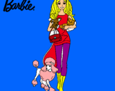 Dibujo Barbie con sus mascotas pintado por MAILL