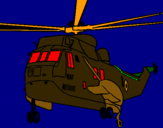 Dibujo Helicóptero al rescate pintado por qwertyi