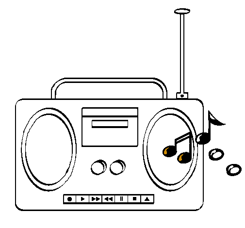 Dibujo Radio cassette 2 pintado por xochitl12