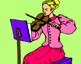 Dibujo Dama violinista pintado por aguuz12