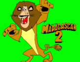 Dibujo Madagascar 2 Alex pintado por nach