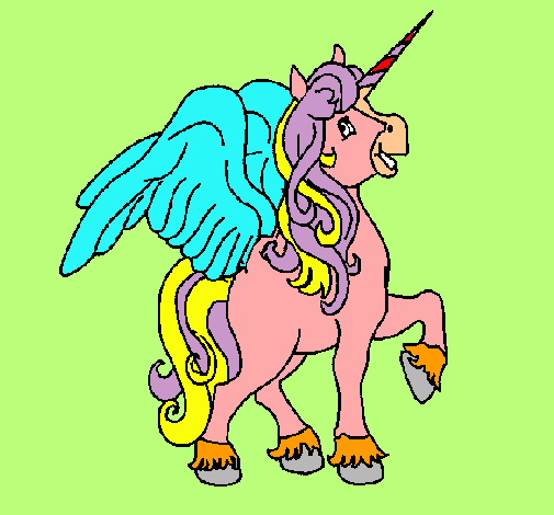 Unicornio con alas