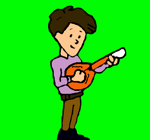 Dibujo Chico con la mandolina pintado por james122