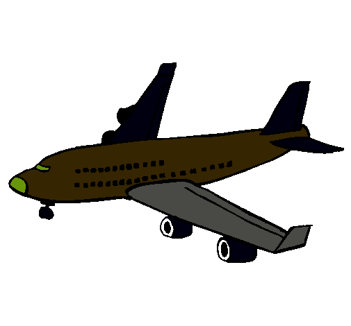 Dibujo Avión de pasajeros pintado por francesc
