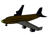 Dibujo Avión de pasajeros pintado por francesc