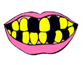 Dibujo Boca y dientes pintado por fonseca
