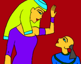 Dibujo Madre e hijo egipcios pintado por alfonsi 