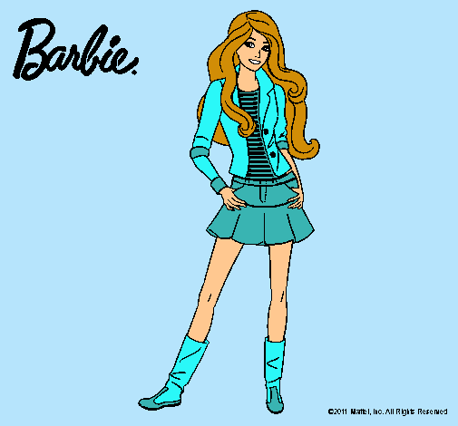 Dibujo Barbie juvenil pintado por Myryan