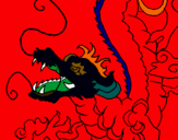 Dibujo Dragón japonés pintado por RIkyal
