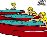 Dibujo Barbie y sus amigas en el jacuzzi pintado por luchi15