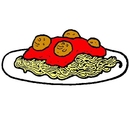 Dibujo Espaguetis con carne pintado por ireney