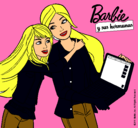 Dibujo El nuevo portátil de Barbie pintado por juanlucia