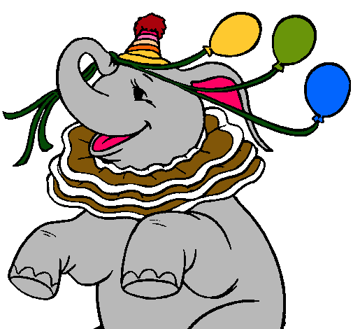 Elefante con 3 globos