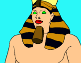 Dibujo Ramsés II pintado por sopeira