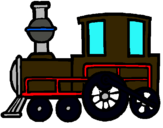 Dibujo Tren pintado por zorrita