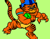 Dibujo Jugador tigre pintado por tigrerato