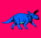 Dibujo Triceratops pintado por planert