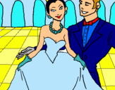 Dibujo Princesa y príncipe en el baile pintado por elizabeth2